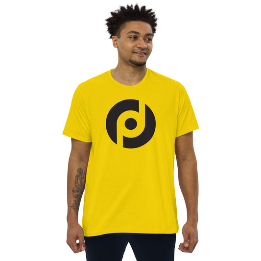 Camiseta amarela ícone preto